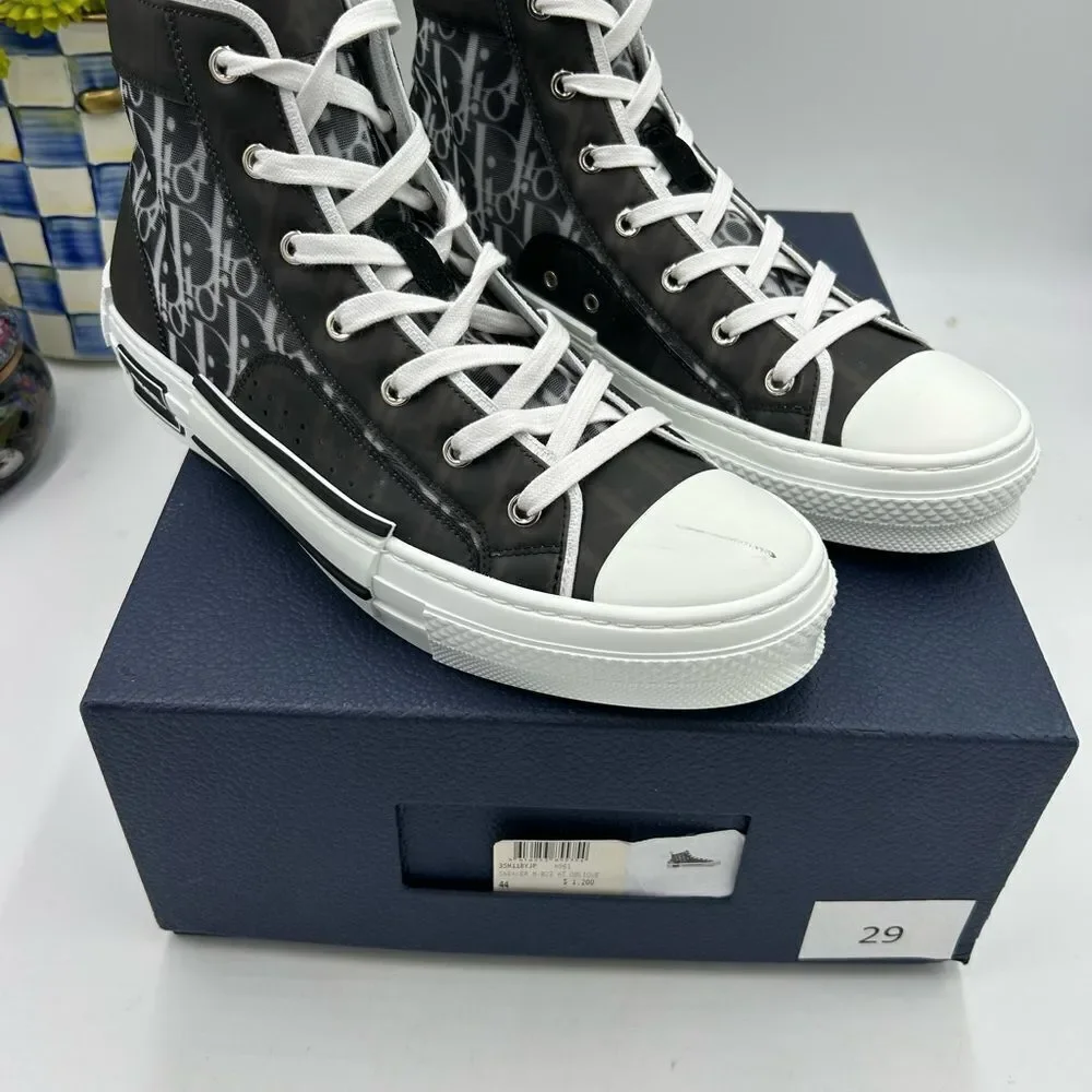 Men's Dior B – 23 oblique high top sneakers size 44 made in Italy